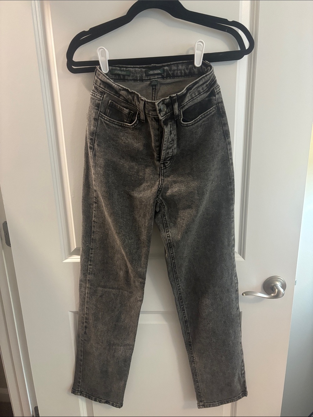 Wild fable High-Rise Washed Black Straight Jeans